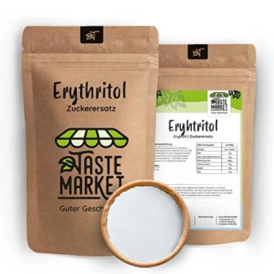Afbeelding van 1 kg erythritol maatselectie, suikervervanging, erythritol, lage carb, calorievrij, instelbaar (1 kg)