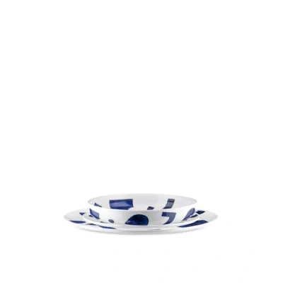 Afbeelding van Alessi NF08S12 Tafelset 12 delig, porselein, wit, blauw