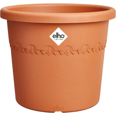 Afbeelding van Elho Algarve Cilindro 58 Bloempot voor Buiten 100% Gerecycled Plastic Ø x H 29 cm Terra