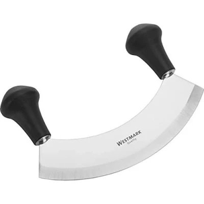 Afbeelding van Westmark Wiegemes/kruiden en pizzasnijder, met 1 mes, lengte: 17 cm, roestvrij staal/kunststof, zilver/zwart, 12932270