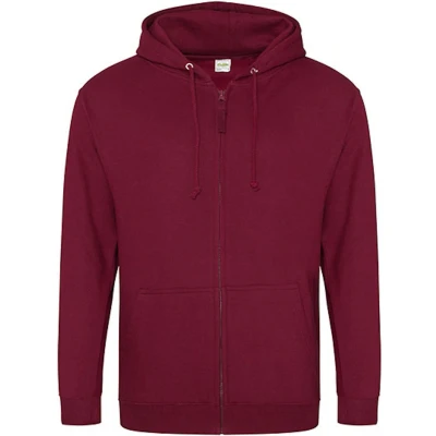 Afbeelding van Vegan Hoodie met ritssluiting en capuchon Burgundy S