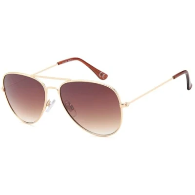 Afbeelding van styleBREAKER pilotenbril voor kinderen, met roestvrij stalen metalen frame, gespiegeld of getint, pilotenbril, zonnebril 09020059, Frame goud / glas bruin verloop, Einheitsgröße