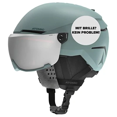 Afbeelding van ATOMIC SAVOR VISOR JR Skihelm met vizier, groen, maat XS, voor kinderen en jongeren, maximale schokabsorptie, Active Aircon ventilatie, bril high end spiegeling