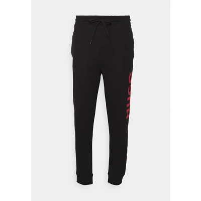 Afbeelding van HUGO BOSS heren Dutschi tapered fit joggingbroek met logo in de kleur Zwart, maat: XS
