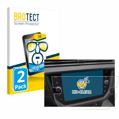 Afbeelding van BROTECT (2 Stuks) Schermbeschermer voor Seat Arona FR Stereo BJ 2019 Screen Protector Transparant