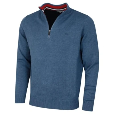 Afbeelding van Calvin Klein Golf Heren Katoenen Trui Denim gemêleerd sport M