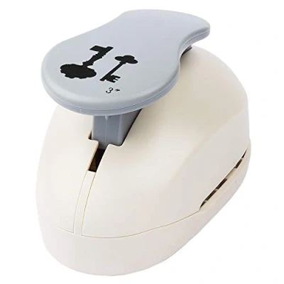 Afbeelding van Ideen mit Herz Jumbo stansmachine, sleutels, motiefgrootte: 6,5 cm x 4,9 motiefperforator voor papier cadeaulabels en kaarten knutselen bruiloft, verloving, verhuizing, verhuizing etc.