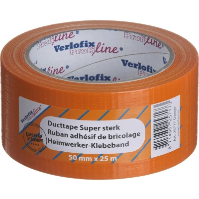 Afbeelding van Verlofix Duct Tape Supersterk 50 Mm X 25 M Pvc Oranje