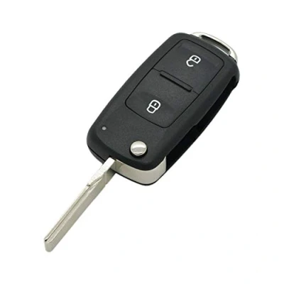 Afbeelding van BROVACS Vervanging Sleutel Shell Compatibel met VOLKSWAGEN VW PASSAT SEAT SKODA 2 Knop Keyless Entry Remote Flip Key Case Fob SS826A