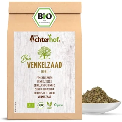 Afbeelding van Venkelzaad heel bio 1000g in biologische kwaliteit Venkelthee milde, zoete smaak ideaal voor het bereiden van pastagerechten, stoofschotels &amp; verwarmende thee vom Achterhof