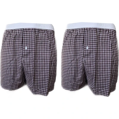 Afbeelding van Embrator 2 stuks mannen Boxershort geruit zwart/wit/rood XL