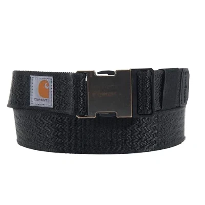 Afbeelding van Carhartt Heren Standaard, Casual Belts, Verkrijgbaar in Meerdere Stijlen, Kleuren &amp; Maten, Rugged Flex Nylon Webbing (Zwart), Medium, zwart, M