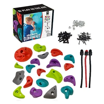 Afbeelding van Slackers Climbing Kit (20 stekkers) voor jongeren, uniseks, meerkleurig, eenheidsmaat