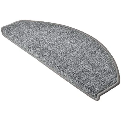 Afbeelding van Beautissu ProStair XXL Trapmatten voor Standaardtrappen 65x24 cm 15 Stuks Zelfklevend Trapmat Afgerond Licht Grijs