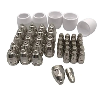 Afbeelding van Magiin 45Pcs Plasma Elektrode Tip Nozzle 1.5 100Amp Cutter Torch Verbruiksartikelen Kit fit P 80 Tips