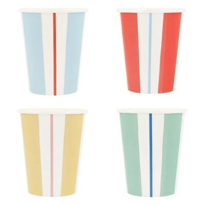 Afbeelding van meri bekers preppy stripe 8st