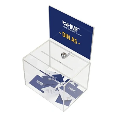 Afbeelding van HMF 46913 dispenserdoos, acryl met DIN A5 blaadjes, 16,0 x 21,5 cm