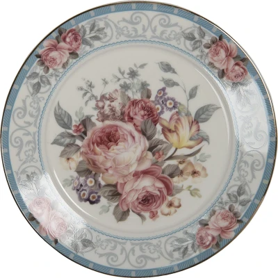 Afbeelding van Clayre &amp; Eef Witte Klein bord Ø 21*2 cm PECDP