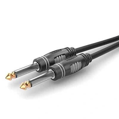 Afbeelding van Sommer Cable HBA 6M 0030 Jackplug Audio Aansluitkabel [1x male 6,3 mm (mono) 1x (mono)] 0.30 m Zwart