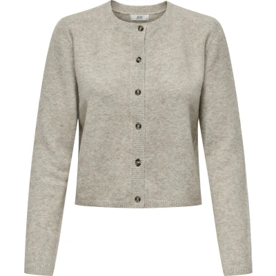 Afbeelding van Jacqueline de Yong Vest Jdychloe Life L/s Cardigan Knt Noos 15330581 Turtledove/melange Dames Maat XXL