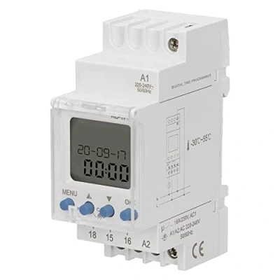Afbeelding van LCD digitale timer, DIN rails TH 35, 1 kanaal, 52 programma&#039;s