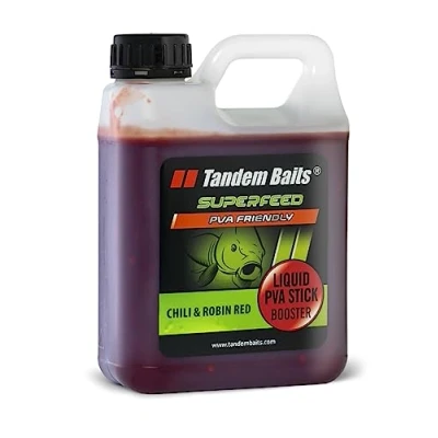 Afbeelding van Tandem Baits SuperFeed Liquid PVA Stick Booster Chili &amp; Robin Red karper, vissen zonder moeite, aas voor grote vissen, karperaccessoires professionals en hobbyvissers, 1000 ml