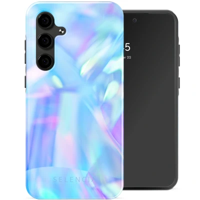 Afbeelding van Selencia Hoesje Geschikt voor Samsung Galaxy S24 FE Vivid Backcover Holographic Blue Dream