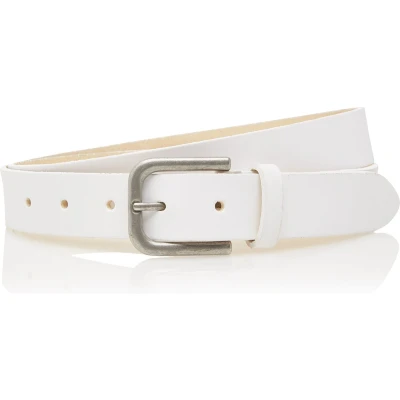 Afbeelding van Take it 3cm echt lederen witte riem heren / dames wit jeansriem Riemmaat 105 cm Totale lengte 120