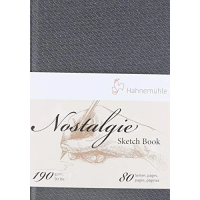 Afbeelding van Hahnemuhle Nostalgie Sketch Book Portrait A6 (5,8 x 4,1 inch), 190 g/m², 40 vellen/80 pagina&#039;s