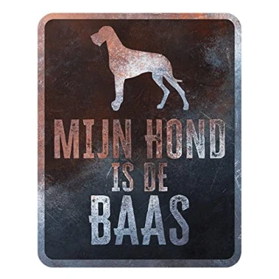 Afbeelding van D&amp;d Home Waakbord Hond Waarschuwingsbord Danish Dog Nederlands 25x20x0,3cm Meerkleurig 1st