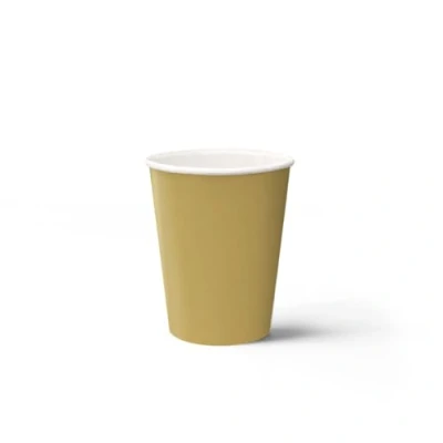 Afbeelding van PAW Wegwerp Bekers Set (8 st.) I Inhoud 250 ml Wegwerpbekers Ideaal voor Bruiloft, Kinderfeest, Verjaardag, Vieringen Papieren Druk op Waterbasis Effen Goud