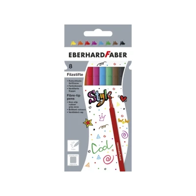 Afbeelding van Viltstiften Eberhard Faber kartonetui 8 stuks per 10