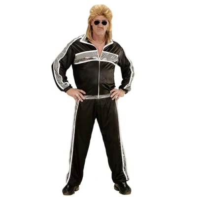 Afbeelding van Aso &amp; Biker New Kids kostuum Trainingspak Zwart Man XL Carnaval Verkleedkleding