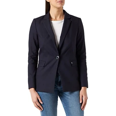 Afbeelding van comma Damesblazer met lange mouwen, 5976 Navy, 44 Grote maten