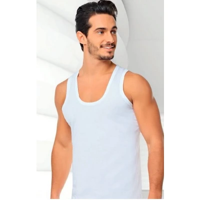 Afbeelding van 2 pack Heren Onderhemd %100 Katoen Maat L Wit