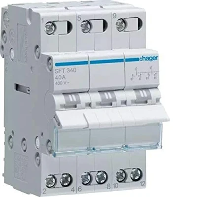 Afbeelding van Hager omkeerschakelaar 3p 40a i 0 ii cb sft340