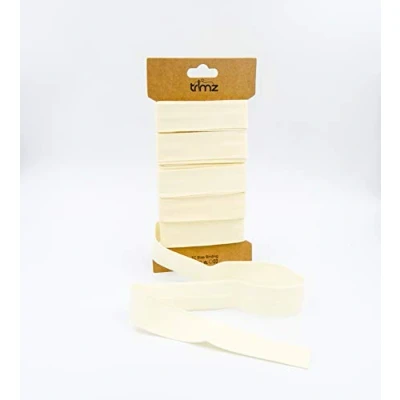 Afbeelding van Trimz Poly Katoen Bias Binding, Crème, 25mm x 5m