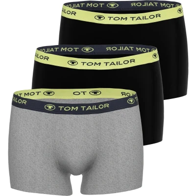 Afbeelding van Tom Tailor Buffer Heren Boxershort 3 Pack Zwart Maat S
