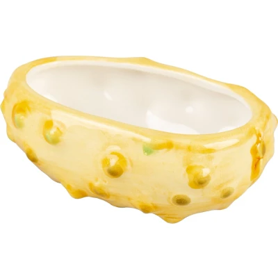 Afbeelding van Duvoplus Voerbak Knaagdier Eetkom Stone Kiwano 25ml 9x6,2x3,2cm Geel 1st