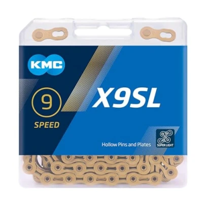 Afbeelding van KMC Fietsketting X9SL Ti N Goud 114 schakels
