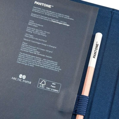 Afbeelding van Copenhagen Design Notitieboek Gelinieerd met Potlood Dark Blue 2965 C Papier Blauw