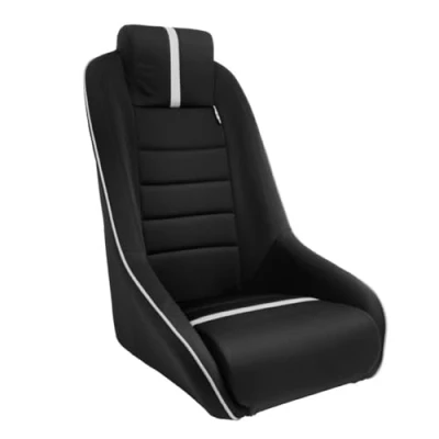 Afbeelding van AutoStyle Sportstoel &#039;Classic RS&#039; Zwart/Grijs Vaste rugleuning + Geïntegreerde hoofdsteun incl. sledes