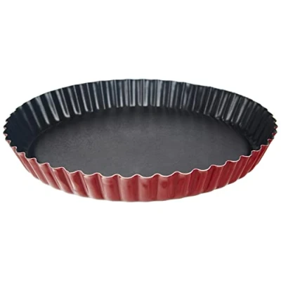 Afbeelding van IBILI MOLDE RIZADO MOVIL Venus 24 CMS, roestvrij staal, zwart/rood, x 6 cm