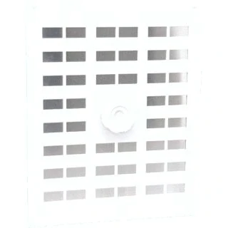 Afbeelding van Nedco schuifrooster alum. 250 x 200 mm met gaas+draaiknop wit
