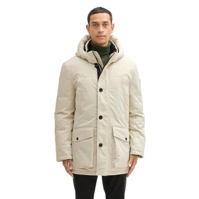 Afbeelding van TOM TAILOR Heren 1041321 jas, 26199 Beige Alfalfa, XXL, XXL