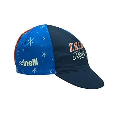 Afbeelding van ERTGHH Cinelli Sergio Mora Cosmic Riders Fietsen Cap, Blauw, One Size