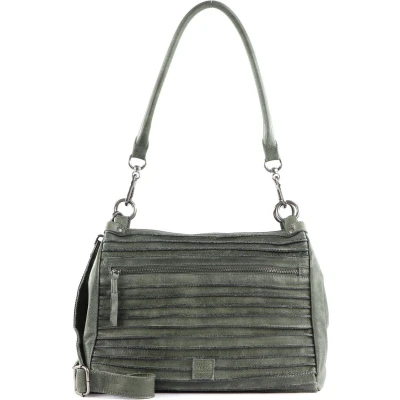 Afbeelding van FREDsBRUDER Leren Schoudertas Riffel Echo Shoulderbag Matcha Green Olijfgroen