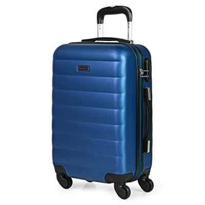 Afbeelding van ITACA Valises. Lot de Valise Rigides 4 Roulettes Grande Taille, soute Avion, Bagages pour Voyages.Ensemble Voyage. Verrouillage à Combinaison 71200, Blauw