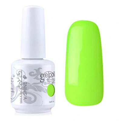 Afbeelding van Vishine Nagellak, semi permanent, soak off, UV, LED, nail art, manicure, basislak, blauw (1554)