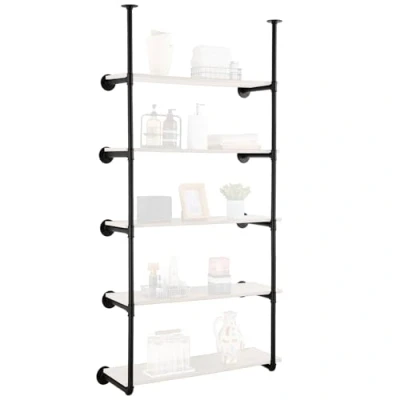 Afbeelding van VEVOR 2x Plankbuizen Zwevende Plank Industriële Pijpplank Wandplank 5 Niveaus 30cm